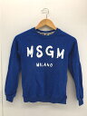 【中古】MSGM◆スウェット/8 anni/コットン/BLU/001273/プリント/プルオーバー【キッズ】