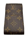 【中古】LOUIS VUITTON◆エテュイ・シガレット_モノグラム・キャンバス/PVC/BRW/総柄/メンズ/M63024【服飾雑貨他】