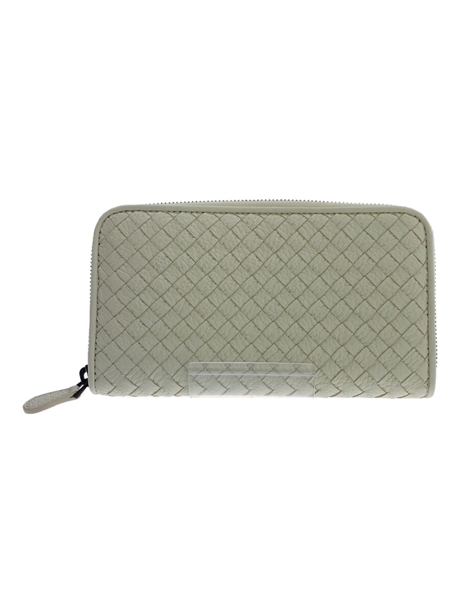 【中古】BOTTEGA VENETA◆長財布/レザー/WHT/メンズ//【服飾雑貨他】