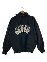 【中古】COOTIE◆Open End Yarn Print Sweat Hoodie/パーカー/M/コットン/BLK/プリント【メンズウェア】