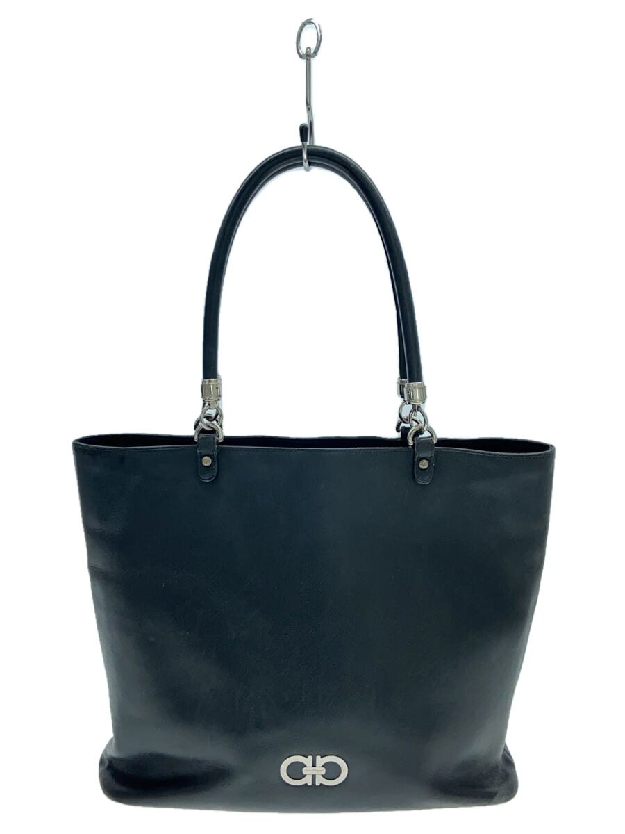 C, L, R, W - 【中古】Salvatore Ferragamo◆トートバッグ/PVC/BLK/無地/状態考慮【バッグ】