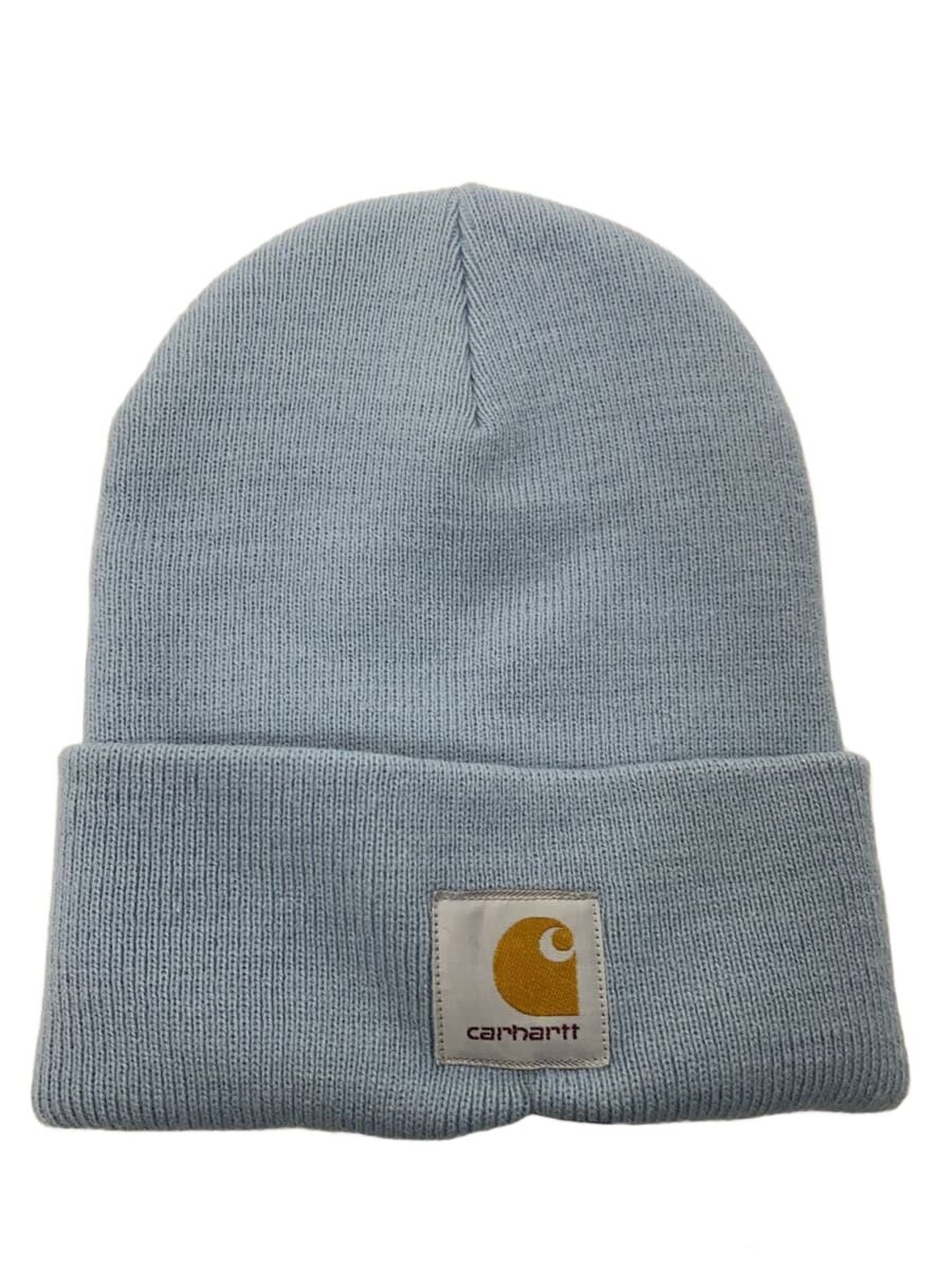 【中古】Carhartt◆ニットキャップ/--/BLU/無地/メンズ【服飾雑貨他】