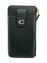 【中古】COACH◆ポーチ/レザー/ブラック/cj866/エッセンシャルフォ-ンウォレット【バッグ】