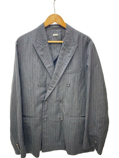 【中古】A.PRESSE◆Double Breasted Jacket/3/ウール/BLK/ストライプ/22SAP-01-07M【メンズウェア】 【中古】A.PRESSE◆Double Breasted Jacket/3/ウール/BLK/ストライプ/22SAP-01-07M【メンズウェア】