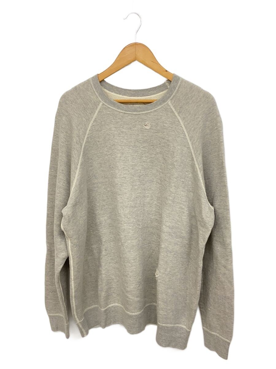 【中古】A.PRESSE◆Vintage Washed Sweat Shirt/2/コットン/GRY/無地/22SAP-05-03M【メンズウェア】