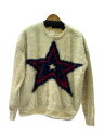 【中古】glamb◆STAR KNIT/ニット・セーター(厚手)/2/ナイロン/CRM/GB0118/KNT03【メンズウェア】
