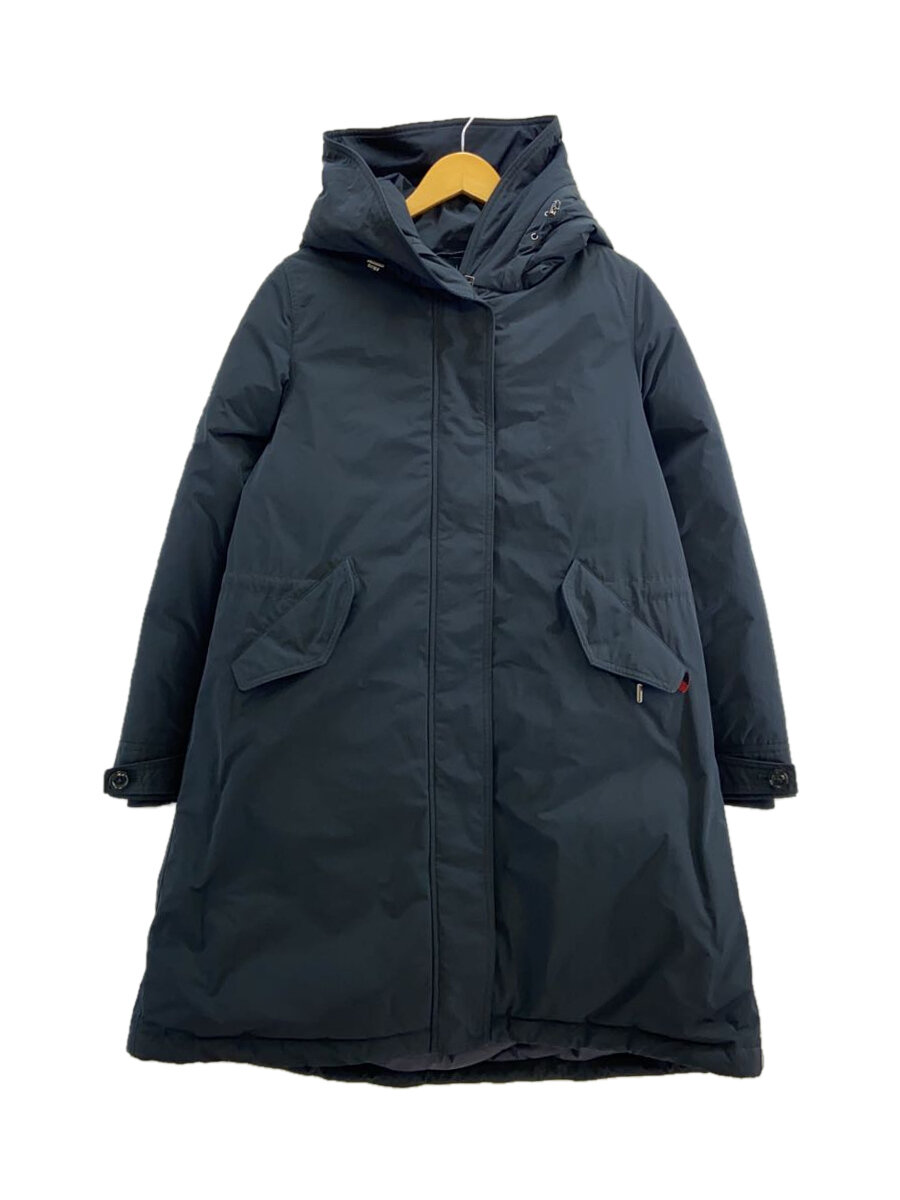 【中古】Woolrich◆コート/XS/ポリエステル/NVY/無地/WWOU0437【レディースウェア】