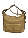 【中古】COACH◆ショルダーバッグ_レガシー_コートニー/レザー/BEG/無地//【バッグ】