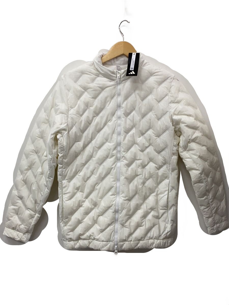 adidas◆FrostGuard撥水ダウンジャケット/S/ポリエステル/WHT/無地/HZ61052