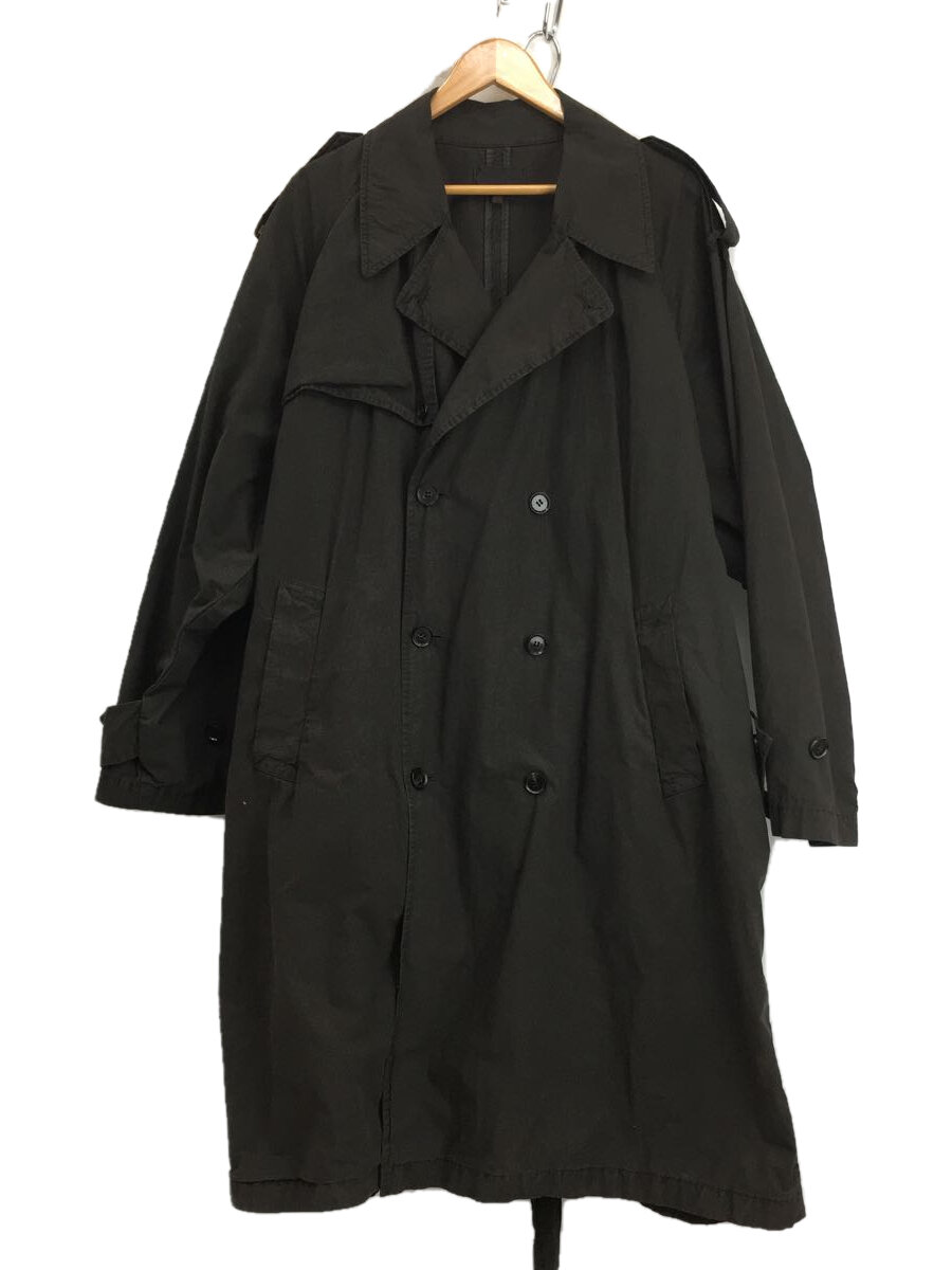 【中古】YOKO SAKAMOTO◆トレンチコート/M/コットン/BRW/無地/OVER TRENCH COAT【メンズウェア】
