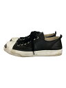 【中古】UNDERCOVER◆ローカットスニーカー/M/BLK/レザー/UC2D9F02/TOE LOGO LEATHER SNEAKERS//【シューズ】
