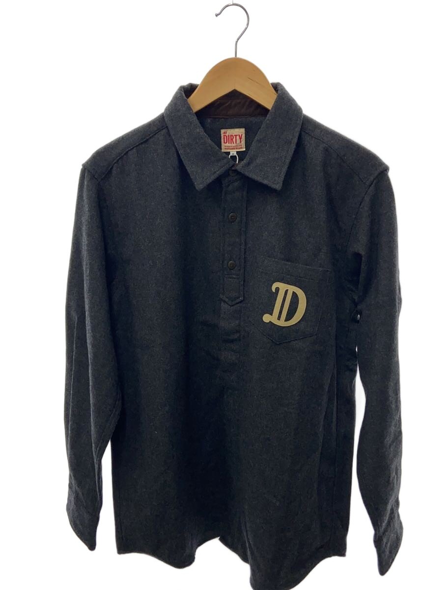 AT-DIRTY◆長袖シャツ/M/ウール/GRY/ATD UMPIRE