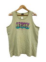 【中古】STUSSY◆タンクトップ/XL/コットン/GRN【メンズウェア】