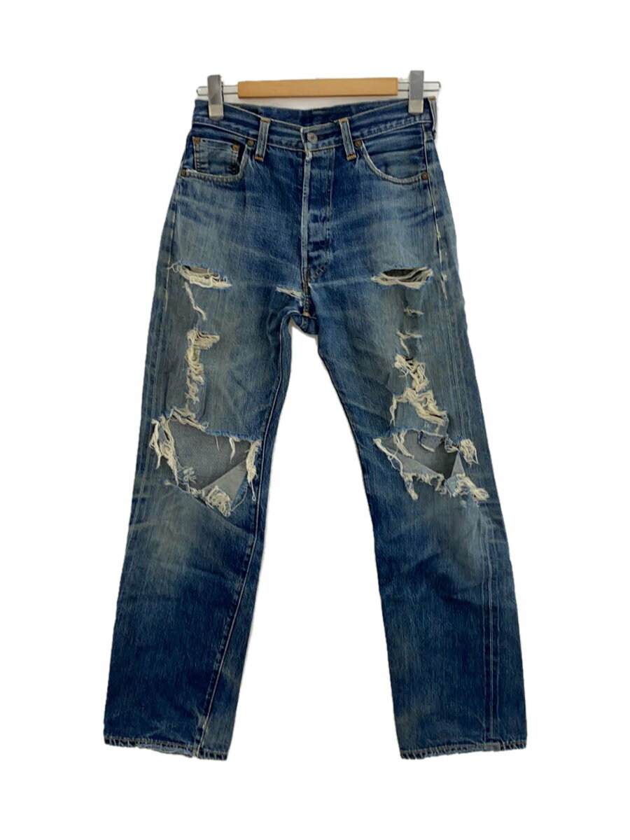 【中古】Levi’s◆90S/ボタン裏555/ダメージ/ビッグE/ストレートパンツ/31/コットン/IDG/501XX【メンズウェア】