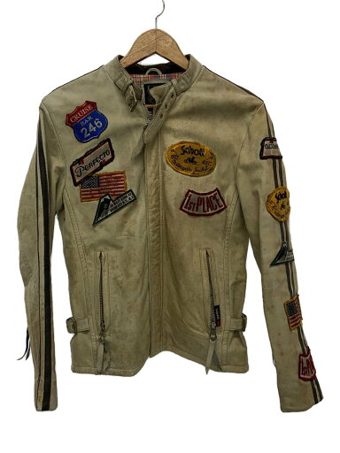 【中古】Schott◆レザージャケット・ブルゾン/S/レザー/CRM/3151000【メンズウェア】 【中古】Schott◆レザージャケット・ブルゾン/S/レザー/CRM/3151000【メンズウェア】