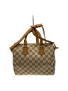 【中古】LOUIS VUITTON◆スピーディ・バンドリエール25_ダミエ・アズール_WHT/PVC/WHT【バッグ】