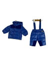 【中古】MONCLER◆セットアップ/60cm/ナイロン/BLU【キッズ】