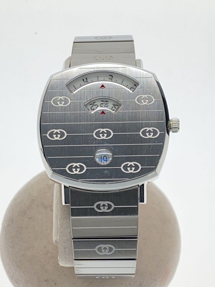 【中古】GUCCI◆クォーツ腕時計/ステンレス/SLV/SLV/SS/157.4【服飾雑貨他】