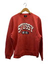 【中古】STUSSY◆8020 Crew/スウェット/M/コットン/ピンク/プリント【メンズウェア】