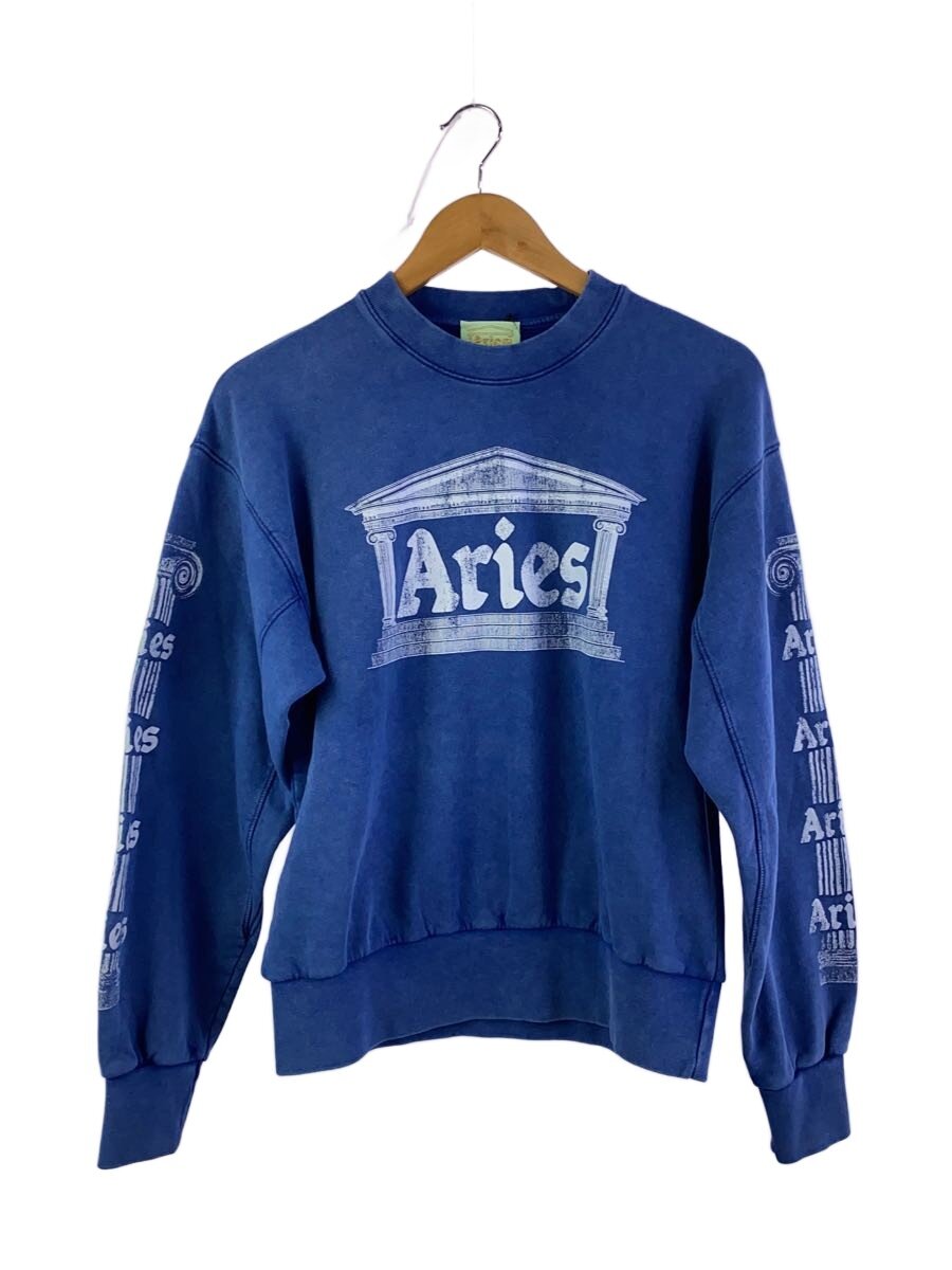 【中古】ARIES◆AGED ANCIENT COLUMN SWEAT/スウェット/S/コットン/BLU/ar20033//【レディースウェア】