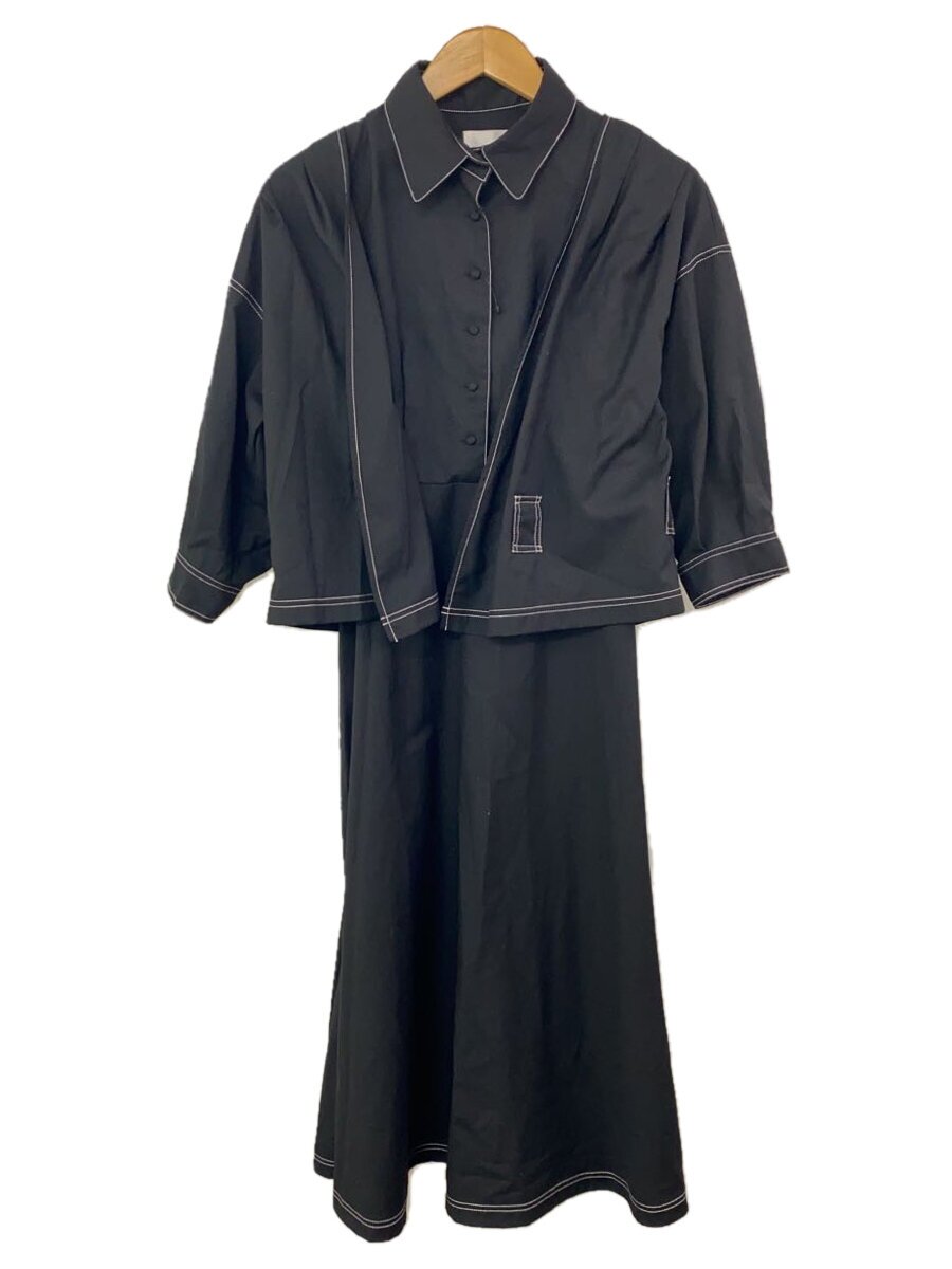 【中古】AMERI◆シャツワンピース/S/コットン/BLK/01010540420//【レディースウェア】