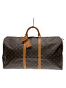 【中古】LOUIS VUITTON◆キーポル・バンドリエール60_モノグラム・キャンバス_BRW/PVC/BRW【バッグ】