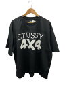 【中古】STUSSY◆Tシャツ/XL/ポリエステル/BLK/プリント/1140329【メンズウェア】