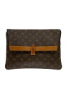 【中古】LOUIS VUITTON◆ポシェット・プリアント_モノグラム・キャンバス/PVC/BRW/総柄【バッグ】