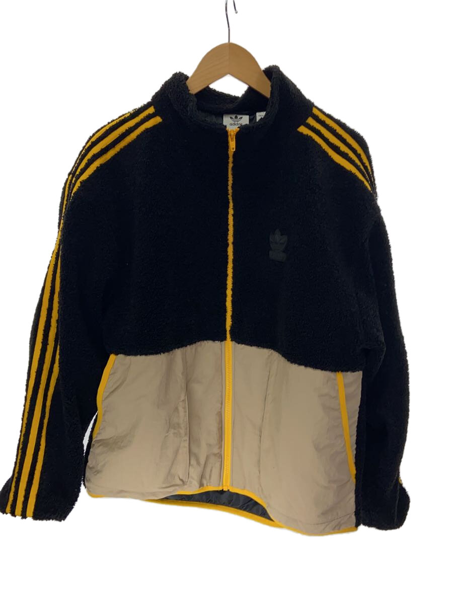 【中古】adidas◆SHERPA JACKET/フリースジャケット/L/ポリエステル/BLK/GT7295【メンズウェア】
