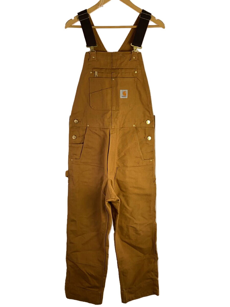 【中古】Carhartt◆ダブルニーダックオーバーオール/32/コットン/ブラウン【メンズウェア】