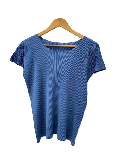 【中古】PLEATS PLEASE ISSEY MIYAKE◆半袖カットソー/3/ポリエステル/BLU/pp33-fk262【レディースウェア】 【中古】PLEATS PLEASE ISSEY MIYAKE◆半袖カットソー/3/ポリエステル/BLU/pp33-fk262【レディースウェア】