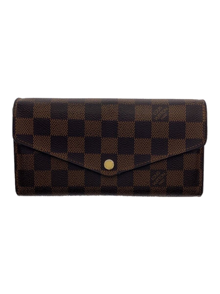 【中古】LOUIS VUITTON◆ポルトフォイユ/ダミエ/長財布/レザー/ブラウン/総柄/レディース/N63209【服飾雑貨他】