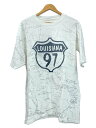 【中古】Hanes◆Tシャツ/XL/コットン/WHT/総柄【メンズウェア】(4)