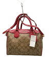 【中古】COACH◆ボストンバッグ/PVC/BEG/総柄【バッグ】