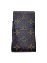 【中古】LOUIS VUITTON◆エテュイ・シガレット_モノグラム・キャンバス_BRW/レザー/BRW/総柄/メンズ【服飾雑貨他】