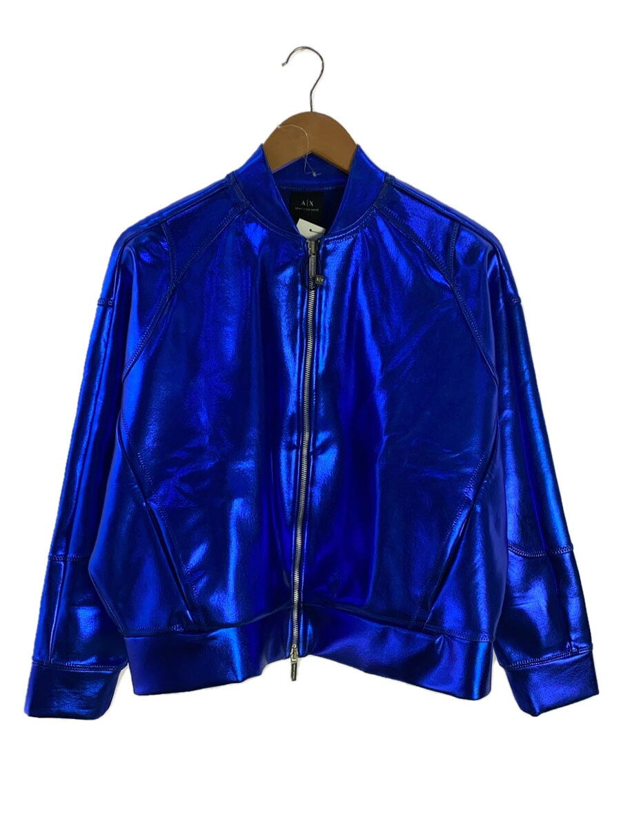 【中古】ARMANI EXCHANGE◆ジャケット/XS/ポリエステル/BLU【レディースウェア】