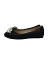 【中古】MIU MIU◆フラットパンプス/36.5/BLK【シューズ】