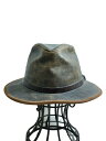 【中古】HENSCHEL◆ハット/M/BRW/無地/メンズ【服飾雑貨他】