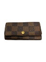 【中古】LOUIS VUITTON◆ミュルティクレ4_ダミエ・エベヌ_BRW/--/BRW/無地/メンズ【服飾雑貨他】(4)