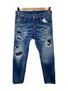 【中古】DSQUARED2◆ボトム/46/コットン/IDG/S74LB0603【メンズウェア】