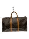 【中古】LOUIS VUITTON◆キーポル・バンドリエール50_モノグラム・キャンバス_BRW/PVC/BRW/総柄【バッグ】