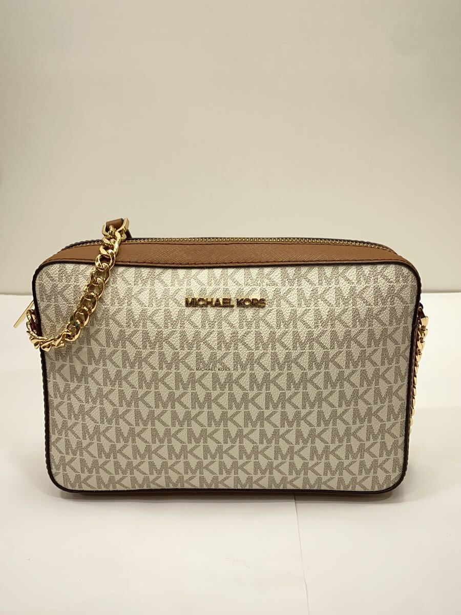 【中古】MICHAEL KORS◆ショルダーバッグ/PVC/BEG/総柄/35FBGTTC3B【バッグ】