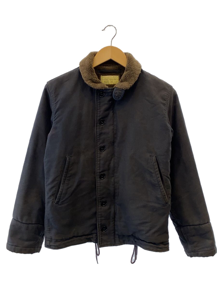 【中古】Buzz Rickson’s◆ジャケット/36/コットン/BLK/無地/m13805//【メンズウェア】