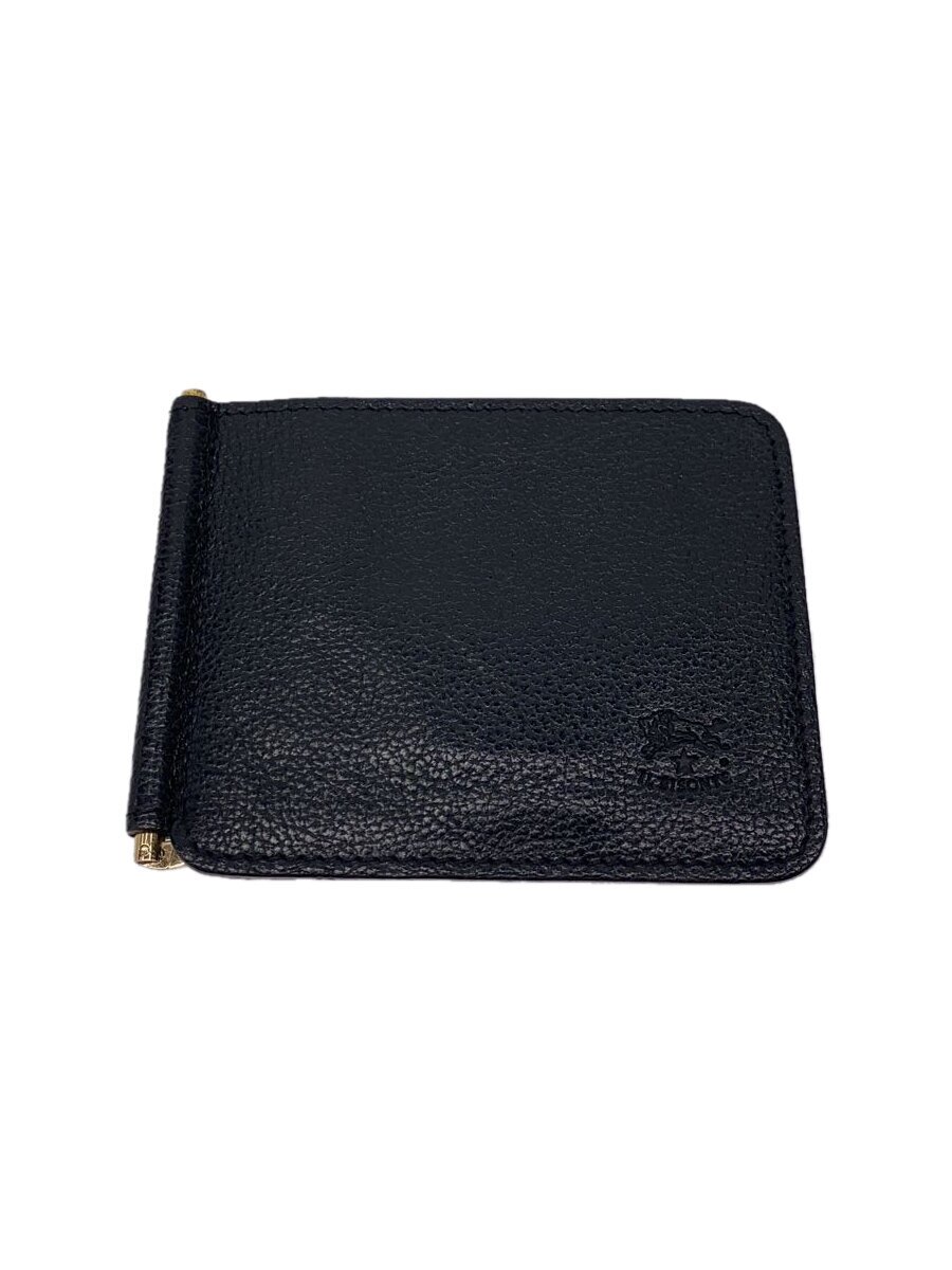 【中古】IL BISONTE◆2つ折り財布/牛革/BLK/メンズ//【服飾雑貨他】