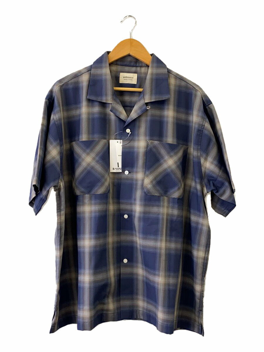 【中古】B:MING by BEAMS◆長袖シャツ/XL/ポリエステル/NVY/チェック/92-01-0178-247/OMBRECHK/ネイビー/紺【メンズウェア】