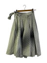 【中古】PRADA◆ロングスカート/36/コットン/ホワイト/チェック//【レディースウェア】(4)