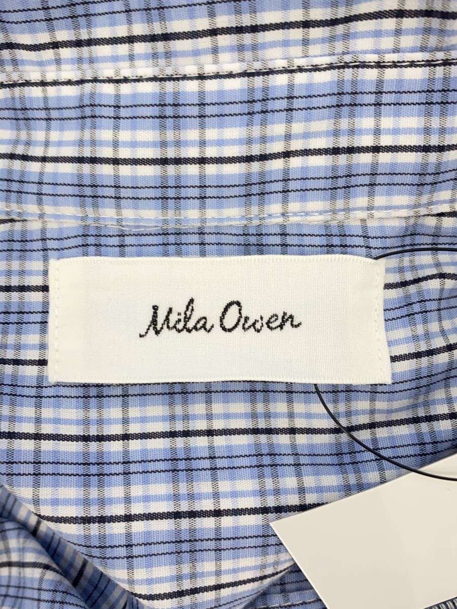 【中古】Mila Owen◆リボン付きストライプオーバーシャツ/one/ポリエステル/BLU/チェック/09WFB252118//【レディースウェア】 jumblestore-38672119 2nd STREET 楽天市場店 サンプル画像3