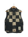 【中古】SVG◆リバーシブルベスト/S/コットン/BLK/チェック/132AQSV-LKM01【メンズウェア】
