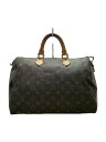 【中古】LOUIS VUITTON◆1)スピーディ35_モノグラム・キャンバス_BRW/PVC/BRW【バッグ】