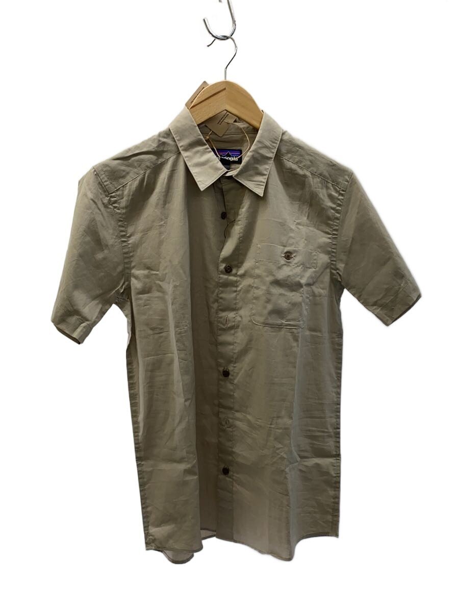 patagonia◆25SS/SUNRISE STREAM SHIRT/半袖シャツ/S/コットン/BEG/無地/52562//